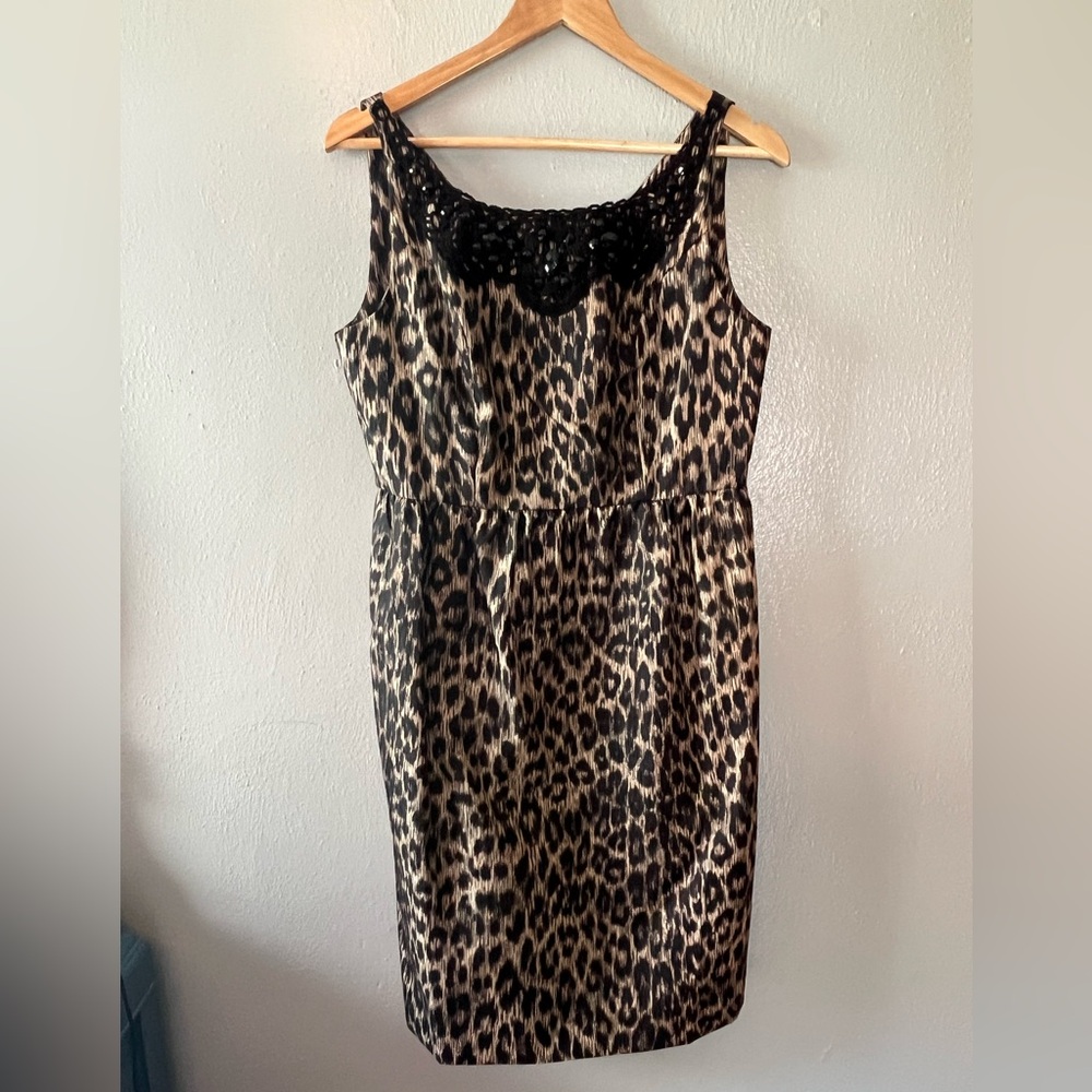 Rebecca Moses Animal Print Babydoll Tank Dress Size 10